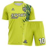 黄緑色サッカー ユニフォーム